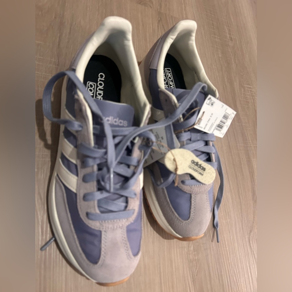 Adidas Lavender & White Retro Jogger Cloudfoam Sneakers - Picture 7 of 8